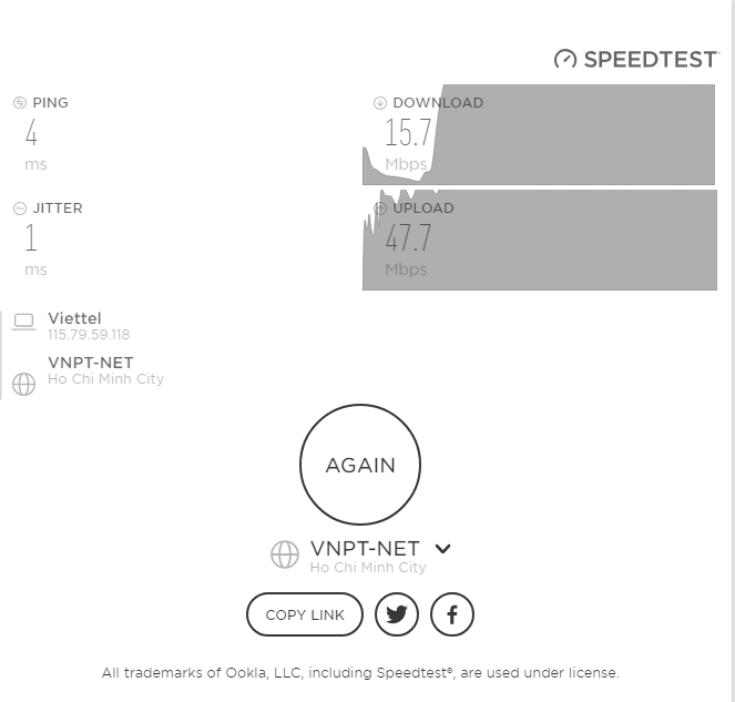 Kiểm tra tốc độ mạng