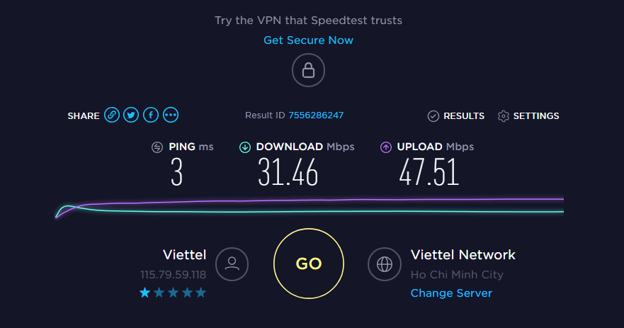 Kiểm tra tốc độ mạng