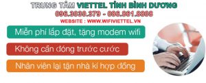lắp mạng internet viettel tại bình dương
